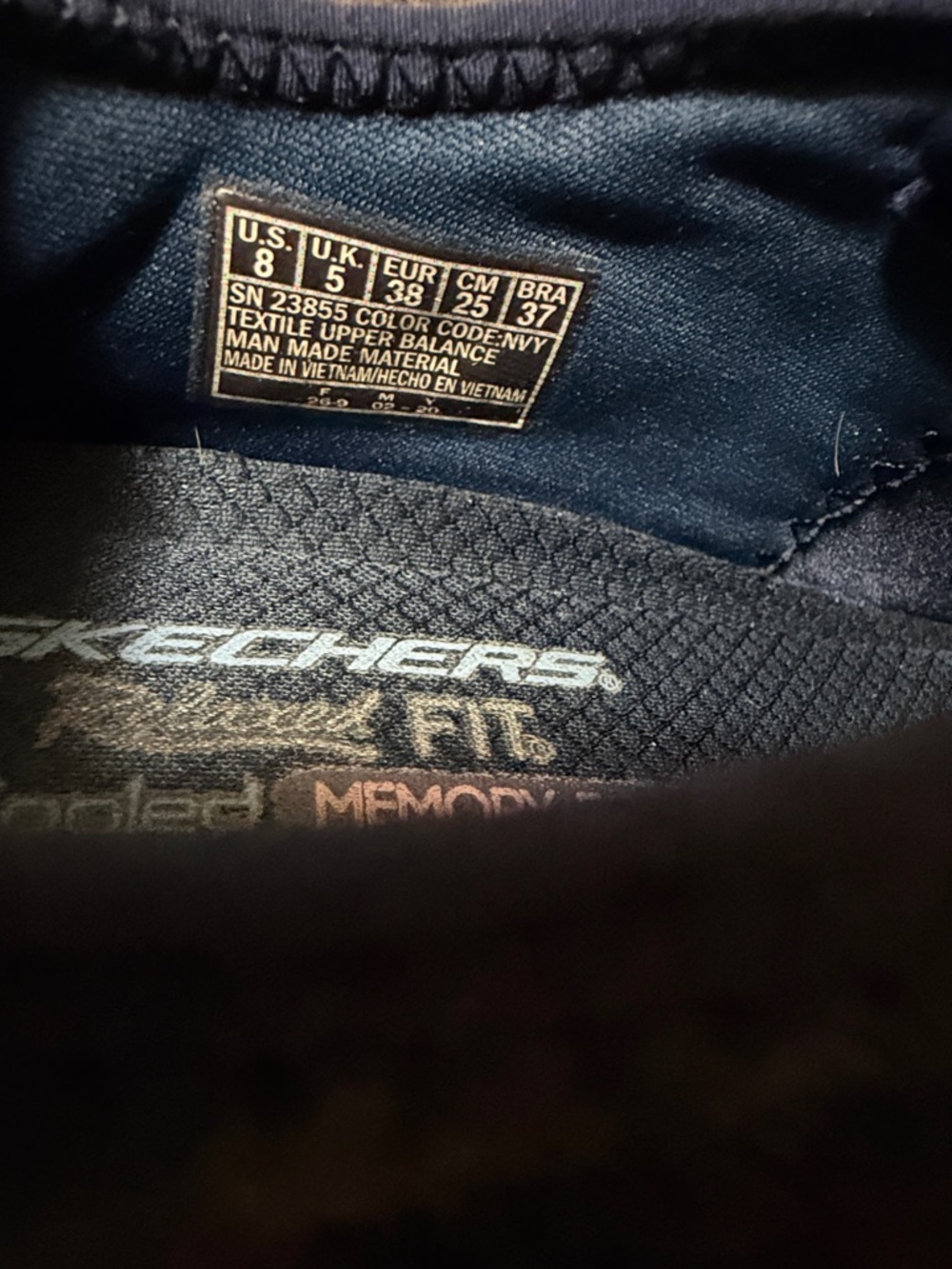 Skechers women’s Dark Navy Slip-On Knit Sneakers - Picture 4 of 4